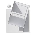 Classic Wedding Invitation and Response Card Kit - Silver/ White