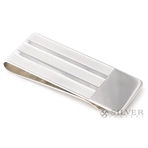 Sterling Silver Engine Turned Money Clip