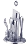 Screwpull Club Brushed Stainless-Steel 6-piece Magnetic Bar-Tool Set
