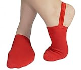 Halfsox-the Original Classic Sling-back No Show Half Socks (Medium, Red) (One Pair)
