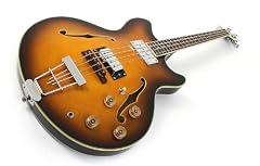 Richwood Sunburst Richwood Semi-Acoustic Hunter Bass F holes with Fish Tail Bridge