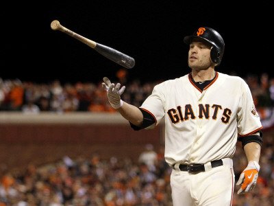 Texas Rangers v San Francisco Giants, Game 2: Freddy Sanchez Photographic Poster Print by Doug Pensinger, 12x16