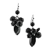 Black Bead Cluster Statement Necklace