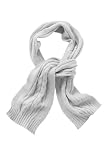 Bellybutton Knitted Scarf with Cable Pattern Baby Scarf (Light Grey Melange, One Size)