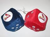 ST. LOUIS CARDINALS Team Logo Pair of FUZZY DICE