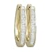 14K Yellow Gold 1/2 ct. Baguette Cut Diamond Hoop Earrings