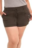 Torrid Plus Size Source of Wisdom - Dark Olive Cargo Short
