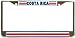 Costa Rica Rican Flag Chrome License Plate Frame