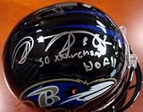 Shannon Sharpe Autographed/Hand Signed Baltimore Ravens Full Size Helmet SB XXXV Champ, HOF 11 UDA #