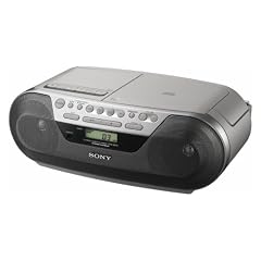 Sony CFDS05 Radiorecorder (FM-Tuner, CD-Player, Kassetten-Player) silber