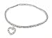  : Anklet - A28 - Swarovski (tm) Crystal - Stretch ~ Clear with Heart Charm