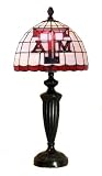 Texas A & M Aggies TIFFANY STYLE STAINED GLASS TABLE/DESK LAMP