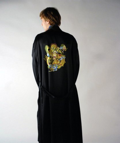 Buy Way of the Dragon, Elegant Hand Painted Men’s Silk Robe, 100% Silk in Small / Medium or Large / X-Large