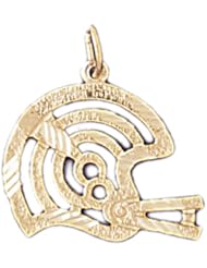 Dazzlers Solid 14k Gold Football Helmet Charm Pendant Available in three colors from jewelsberry (weights: 1.6 grams only)