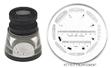 10x Focusing Type-size Loupe Magnifier with Glass Scale