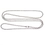 Name: 27 In. Stainless Steel Necklace, Military Dog Tag Ball Chain, 2.4mm #3 bead