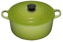 Le Creuset Cast Iron Round Casserole, Kiwi, 22 cm