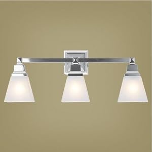 Mission Vanity Light in Chrome by Livex Lighting
