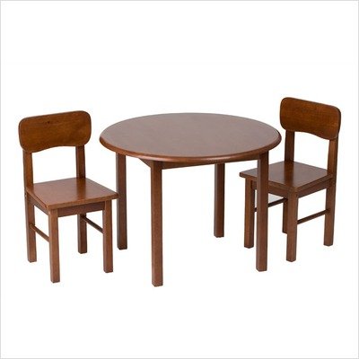 Children's Round Table and Two Chair Set in Cherry