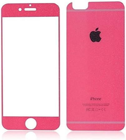 JZshop High Defintion Screen Protector for iPhone6 iphone 6S Glitter with Front and Back Tempered Glass Film for iphone(Rose)