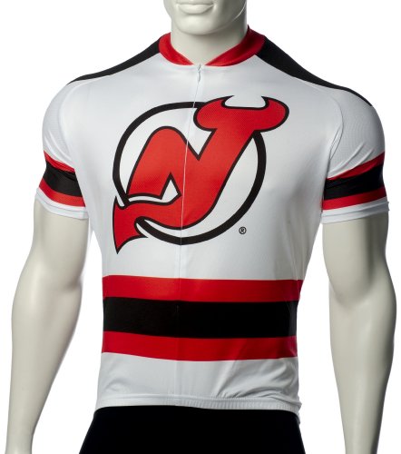 NHL New Jersey Devils Women's Cycling Jersey, White, Small