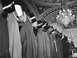 View of Cloakroom Showing the Hats of the Diplomats Attending Hamilton Lewis's Funeral Artists Photographic Poster Print by Thomas D. Mcavoy, 30x40