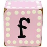 New Arrivals Letter Block F, Pink White by New Arrivals
