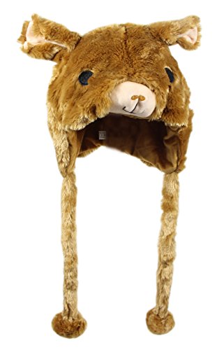 Bioterti-Plush-Fun-Animal-Hats-One-Size-Cap-100-Polyester-With-Fleece-Lining