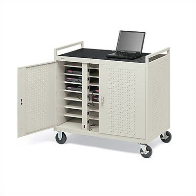 Bretford LAP24EFR-GM 24-Unit Welded Notebook Cart with 5 inch Casters