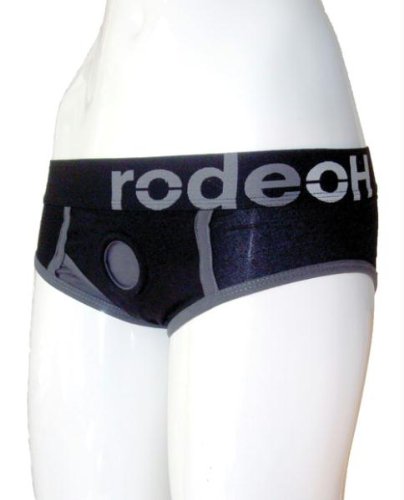 Rodeoh harness brief w grey trim black 23-24 xs