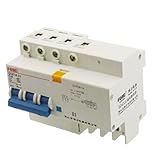 uxcell　漏電ブレーカ　ブレーカ　過負荷保護　流通システム　35mmDINレールマウント　AC　400V　63A　3-極　3P+N