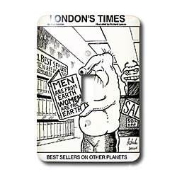 Londons Times Famous People Places Books Cartoons - BEST SELLERS ON OTHER PLANETS - Light Switch Covers - single toggle switch