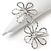Daisy Flower Metal Napkin Ring - Set of 4