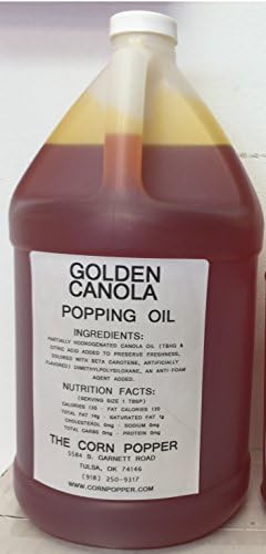 Golden Canola Popcorn Popping Oil, 2-gallon Case