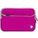 41T6ywGGm5L. AA75  Magenta   Gray Trim Slim Protective Soft Neoprene Cover Carrying Case Sleeve with Extra Pocket // Fits Anywhere// For Amazon Kindle Fire Full Color 7 Multi touch Display, Wi Fi (Newest Tablet) + Includes a Crystal Clear High Quality HD Noise Filter Ear buds Earphones Headphones ( 3.5mm Jack )