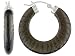 SMOKY QUARTZ STERLING SILVER CARVED HOOP EARRINGS