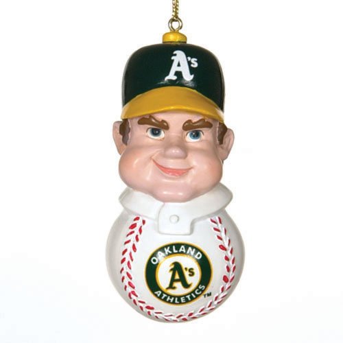 8 MLB Oakland Athletics Caucasian Slugger Christmas Ornaments
