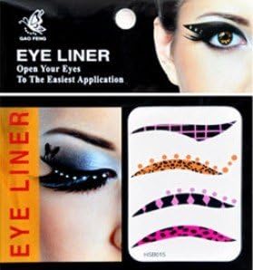 Multy Colorful Temporary Eye Tattoo Transfer Eyeshadow Stickers Eyeliner -1 Packet