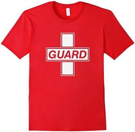 Men's Lifeguard Short Sleeve Red T Shirt Large Red
