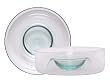 Clear Recycled Art Glass Chip and Dip Bowl 10"D x 3.5"H