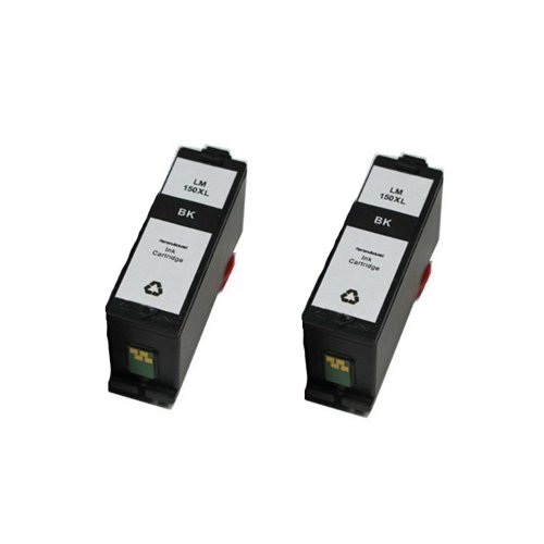 Inkcool 2 Pack Compatible Ink Cartridge Replacement for Lexmark 150XL High Yield (Black)