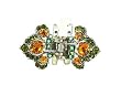 Hair Clip - H66 - Butterfly Wings set with Swarovski (tm) Crystal Stones ~ Olivine and Topaz (Green and Gold) Hair Clip - H66 - Butterfly Wings set with Swarovski (tm) Crystal Stones ~ Olivine and Topaz (Green and Gold)
