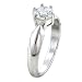 Sterling Silver Round Cut Cz Barrel Setting Promise Wedding Engagement Solitaire Ring