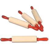 7.5" Wood Child's Rolling Pin, Play Doh, Kitchen Party Fun