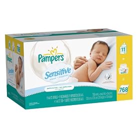 Pampers Sensitive Wipes 12x Box with Tub, 768 Count: Health &amp; Personal Care