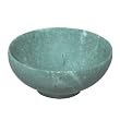 Handmade Decorative Polished Hotan Jade Bowl In Marbled Green And White