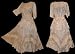 Velvet & Lace Victorian Walking Dress in Champagne