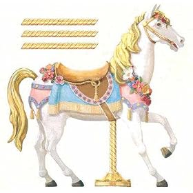 Carousel Horse Merry Go Round Wallpaper Wall Mural Art Home Decor Tween Teen Girl Girls Fair Fantasy Princess Bedroom