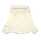 Livex Lighting S146, Silk Bell Shaped Scalloped Chandelier Clip On Lamp Shades, Ivory, B1489