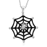 Sterling Silver White Round Diamond Spider Web Pendant (HI, I, .10carat) 41T7AMG47tL. SL160 Sterling Silver White Round Diamond Spider Web Pendant (HI, I, .10carat)